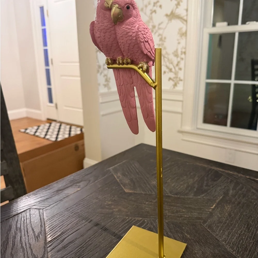 Parrot Sculpture Resin Parrot Statue Bird Animal Decoration - Picture 4 of 6